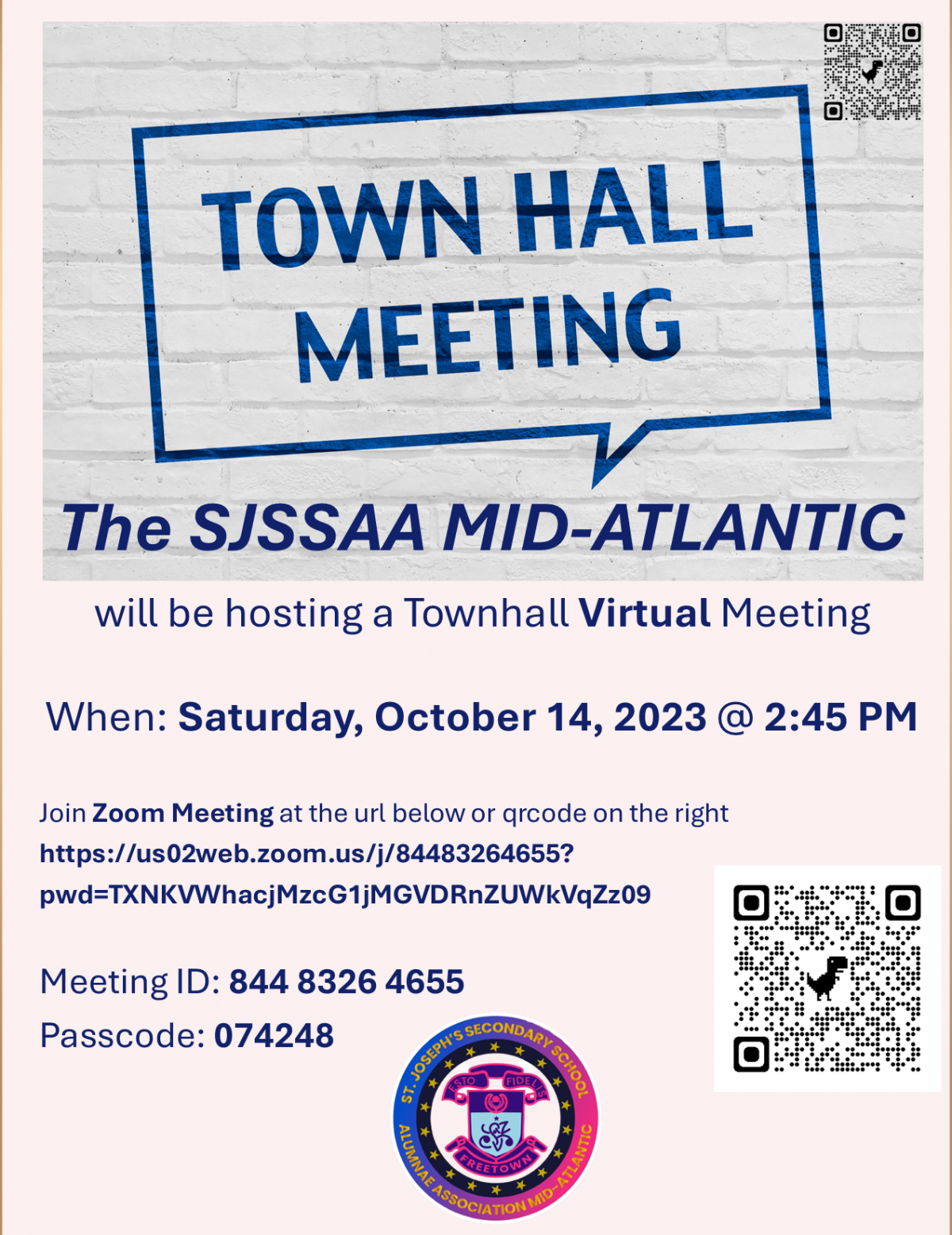  SJSSAA MID-ATLANTIC VIRTUAL TOWNHALL 